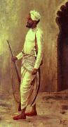 Raja Ravi Varma Rajaputra soldier painting